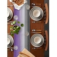 thumbnail image 5 of Purple Gray Gradient Table Runners 72 Inches Long, Cotton Linen Fabric Table Runner Dresser Scarf, Ombre Farmhouse Rustic Wood Tablerunner for Party/Kitchen/Dinner/Wedding Decor 13''x72'', 5 of 7