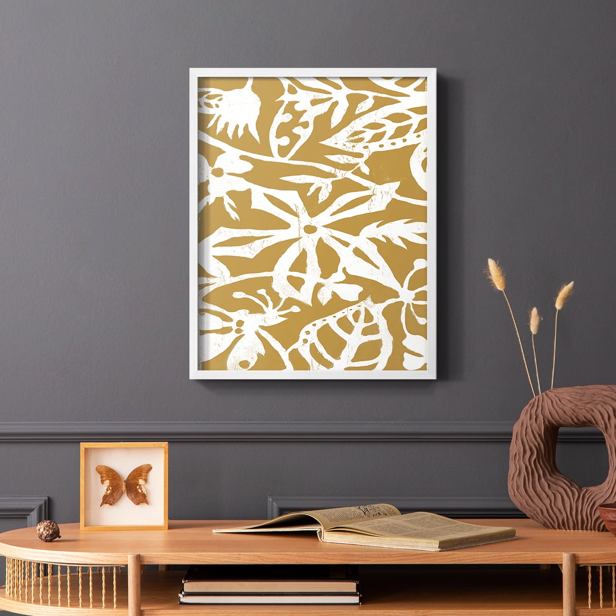 White On White IV V31 Framed Print in White Solid Wood 11 x 14 Framed Print