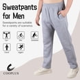 thumbnail image 5 of COOPLUS Mens Wide Leg Sweatpants with Pockets Mens Work Pants Track Cargo Pants for Men Size S M L XL XXL, 5 of 9