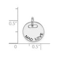 thumbnail image 4 of Sterling Silver Rhodium-plated Polished Mad Love Pendant QC8096, 4 of 4