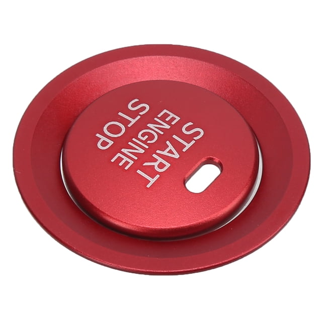 Rankomu Embellecedor de Cubierta de botón de Arranque y Parada del Motor, Anillo de Cubierta de botón de Arranque y Parada de Encendido del Motor, embellecedor de botón de Encendido de Repuesto Rojo