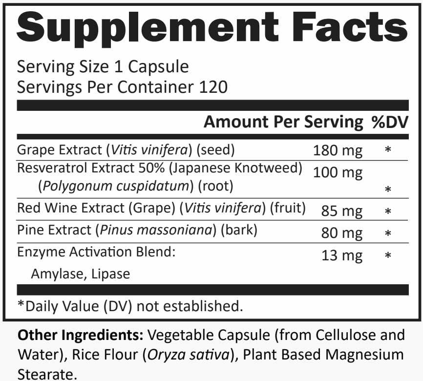 R-Garden Resveratrol Complex, 120 caps.