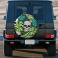 thumbnail image 3 of Kdxio Skull and Palm Leaves for Tire Cover Wheel Protectors Tyre Covers Weatherproof Wheel Covers Universal Fit for Trailer Rv SUV Truck Camper Travel Trailers 15 inch, 3 of 8