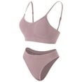 thumbnail image 2 of Gustave 2 Pieces Seamless Lingerie for Women Comfortable Wire Free Bra and Panty Set Push Up Sports Bra and Thong Underwear Set "Purple, L", 2 of 10