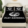 thumbnail image 3 of 3D Sports Baseball Sheets Youth, Play Baseball Bed Sheets Set Twin Size Sports Theme Sheet Set Bedroom Collection, Ball Sports Competition Bed Set 3 Pieces, 3 of 5