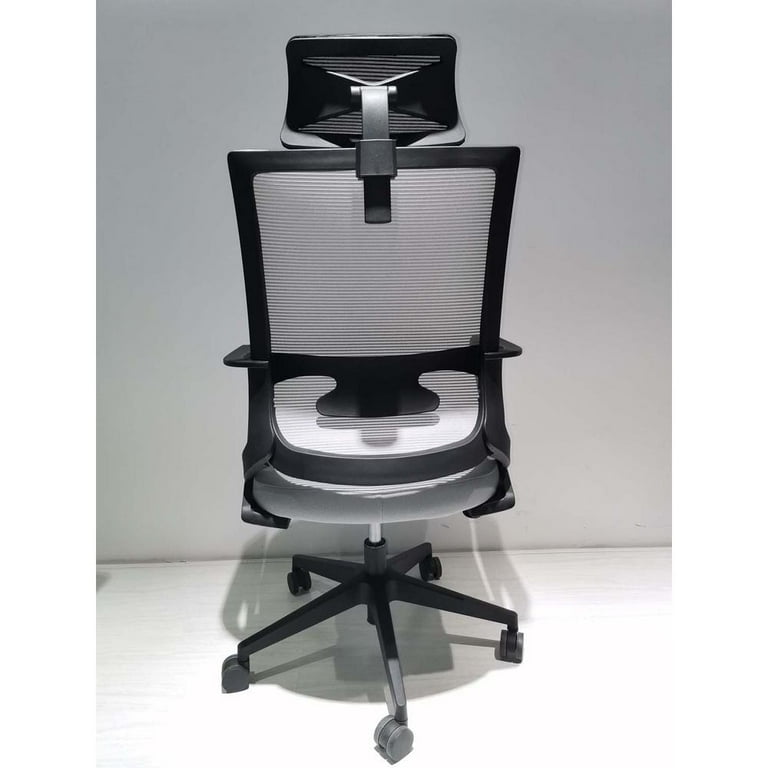 Depot E Shop DE SNG7534 Manila Office Chair for Full Back Revolving Ergonomic Black Smokey Oak