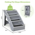thumbnail image 2 of Coziwow 4-Step Foldable Dog Ladder for High Beds, Pet Stairs with Non-slip Pads for Small to Medium Pets, Gray, 2 of 9