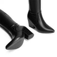 thumbnail image 6 of Dream Pairs Women's Thigh-High Pointed-Toe Boots Tall Chunky Block Heel Fall Fashion Sexy Style, 6 of 8