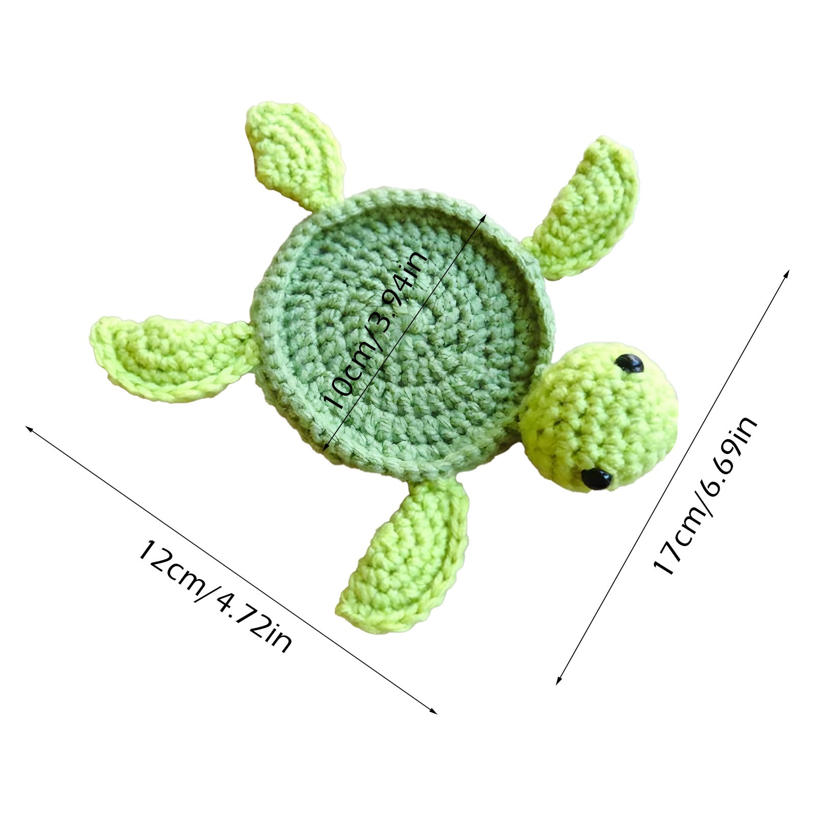 Ewgqwb Crochet Tortoise Coasters for Drinks, Funny Handmade Woven ...