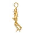 thumbnail image 2 of 14K Yellow Gold Polish Finish 3-Dimensional Scuba Diver Charm Pendant, 2 of 5