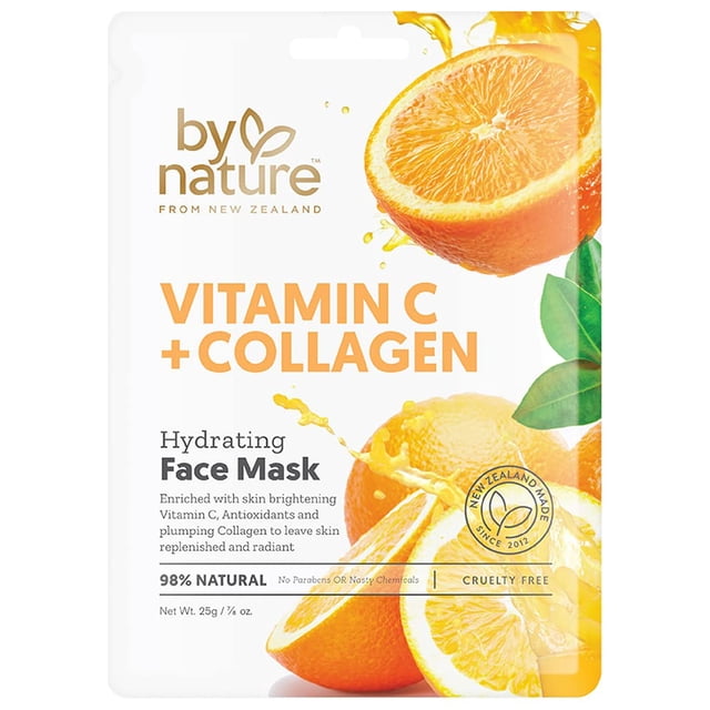 Mascarilla facial de la marca Nature Hydrating de 10 minutos con vitamina C y colágeno