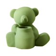 thumbnail image 1 of Green Estatua de oso multifuncional, textura mate, cerámica, estilo nórdico, florero de oso, suministros para el hogar, 1 of 5