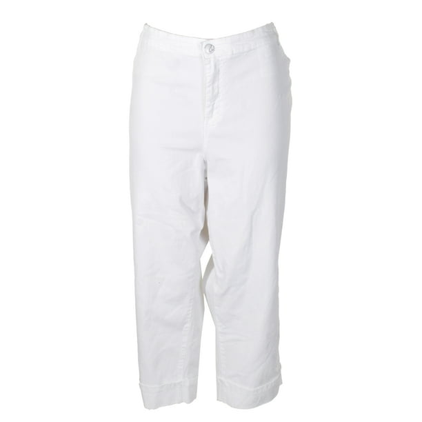 Styleco - Style & Co Plus Size White Capri Jeans 24W - Walmart.com ...