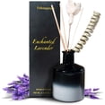 thumbnail image 1 of Folkulture Reed Diffuser or Aroma Diffuser | 150 ml Oil Diffuser for Home or Bathroom Accessories Set | Aromatherapy Diffuser with Sticks | Oil Diifusers with Diffuser Sticks | (Enchanted Lavender), 1 of 8