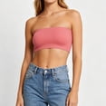 thumbnail image 5 of Umfun Women's Ribbed Cropped Tube Top - Basic Strapless Bandeau, Soft Textured Knit Crop Top for Cute Layering & Daily Summer Style, 5 of 7
