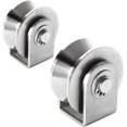 thumbnail image 1 of 2 pulgadas de acero inoxidable V Groove Pulley Wheel, 2PCS Heavy Duty Caster Wheel Track Sliding Gate Roller, 500lbs de carga para la puerta deslizante de oscilación, 1 of 5