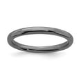 thumbnail image 1 of 925 Sterling Silver Stackable Black-plated Ring Eternity Band Size 10, 1 of 6