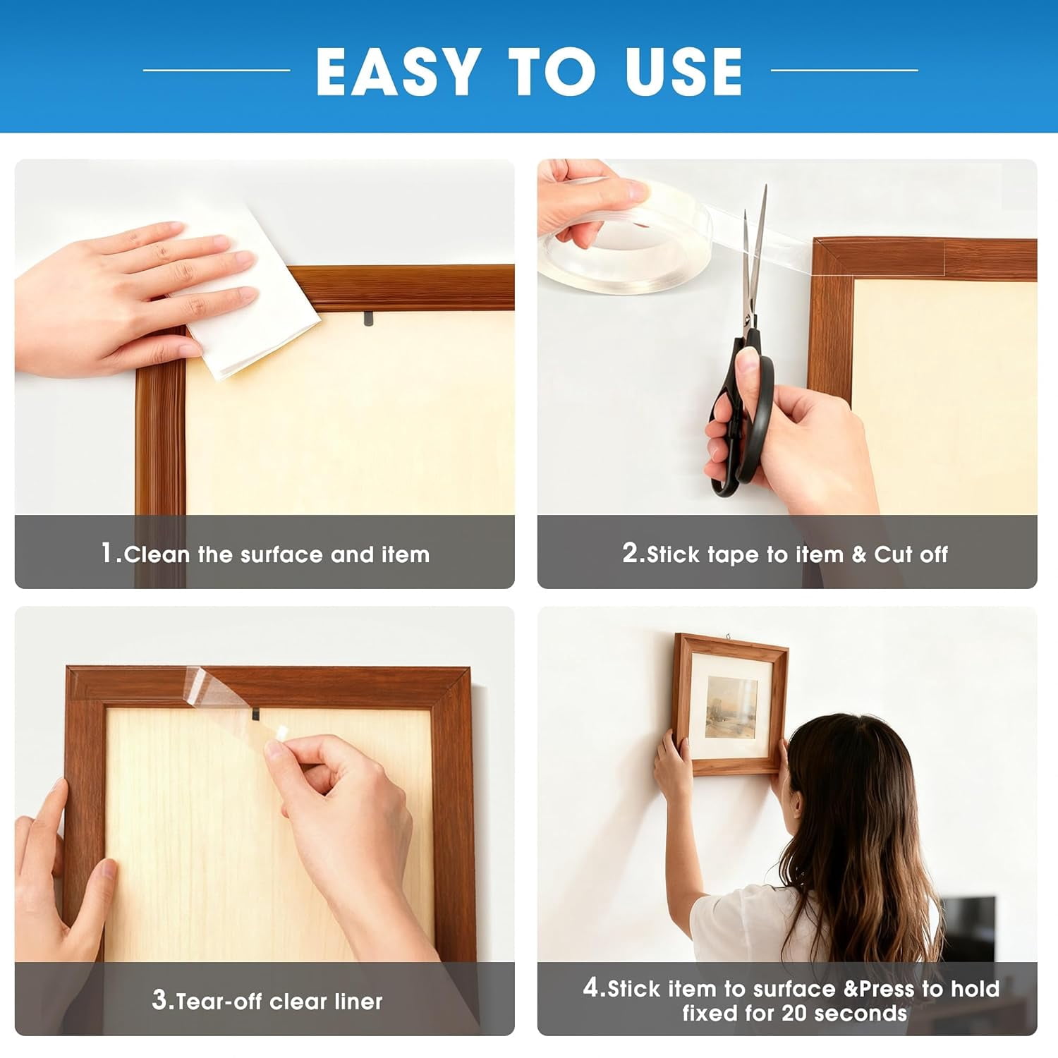 Ultra-Strong Double Sided Adhesive Nano Tape，2mm Thick, 30mm Wide, Removable Nano Tape With Strong Adhesion, Suitable for Homes, Schools, and More. (10 Feet)
