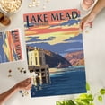 thumbnail image 2 of Lantern Press 1000 Piece Jigsaw Puzzle, Lake Mead, Nevada, Paddleboat and Hoover Dam, 2 of 5