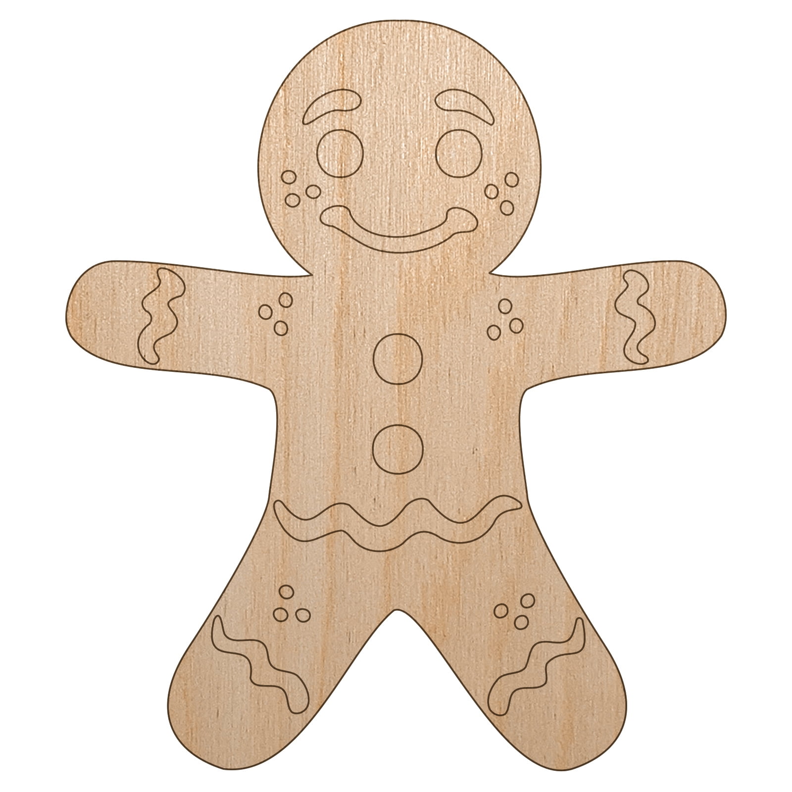 DIY Christmas Decor Winter Decor Gingerbread girl Unfinished Gingerbread boy and girl wood cut outs Blank Gingerbread Man
