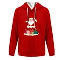thumbnail image 4 of Yteetum Women's Oversized Christmas Hoodies Crewneck Christmas Print Long Sleeve Knit Pullover Drawstring Hooded Sweatshirts Top Womens Loose Xmas Holiday Print Round Neck Hoodies Fall Clothes, 4 of 4