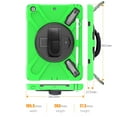 thumbnail image 4 of iPad 7th Generation Case with PET Screen Protector, iPad 10.2" 2019 Case with Pencil Holder/Pencil Cap, Dteck Heavy Rugged Shockproof Cover with 360 Rotate Stand /Hand Strap/ Should Belt,Green, 4 of 13
