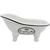 QIAOIDEA Vintage White Clawfoot Bathtub Soap Dish for Bathroom Shower Kitchen,LE BAIN