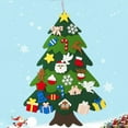 thumbnail image 3 of 4FT DIY Felt Christmas Tree LED Set with 32pcs Ornaments, Santa Snowman Wall Window Hanging Felt Xmas Tree for Kids Toddlers Christmas New Year Gifts Decorations Party Supplier, 3 of 5