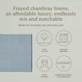 thumbnail image 2 of over&back Woven Frayed Chambray Cotton Cloth Napkins - Washable Napkins Set for Mixing, Matching, and Creating a Custom Home Decor Tablescape - Hand-Finished Frayed Edges - Blue, 2 of 12