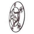 thumbnail image 4 of 20"D Vintage Rustic Western Star God Bless Texas Metal Circle Wall Hanging Decor, 4 of 7