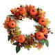 thumbnail image 1 of Guirnalda de calabaza de otoño de 12 pulgadas para colgar en la pared, accesorio de foto, guirnalda Floral, decoración verde para Halloween, granja, BLESIY Corona de otoño, 1 of 7