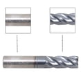 thumbnail image 4 of SEBLAFF 1/2 Inch Helix Carbide End Mill Tialn Coated 4 Flute 1-1/4 Inch Length of Cut Fit for Aluminum Cut Non-Ferrous Metal Upcut CNC Spiral Router Bit, 4 of 6
