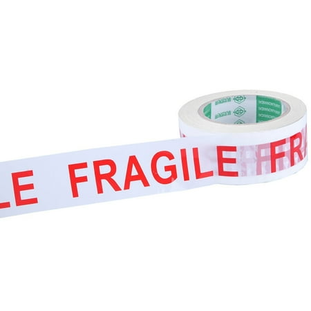 Fragile Adhesive Warning Tape Heavy Duty White Red Handle with Care Packing Packaging Shipping and Handling Tape Rolls