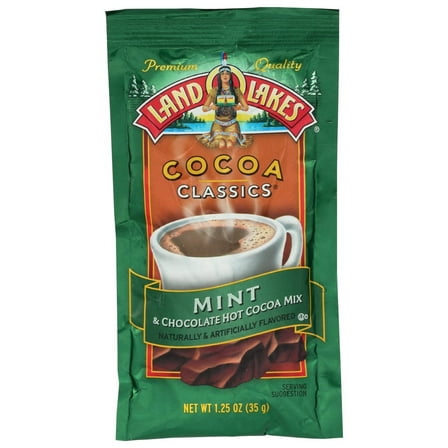 (12 Pack)Land O'Lakes Cocoa Classics Mint & Chocolate Hot Cocoa Mix, 1.25 oz.