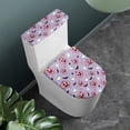 thumbnail image 2 of HELLHERO Ghost Bat Pattern Adds Holiday Charm Toilet Lid Cover Set Elastic Edge Polyester, Stretch, Soft 17x21 Inches, 2 of 8
