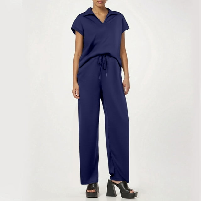 Elegant Women's Trousers Suit - Regular Fit, Spring Versatile Set, Machine Washable for Work & Weekend