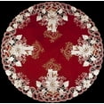 thumbnail image 4 of Christmas Candles, Bells and Poinsettia on Red Doily, Table Topper (34" Round), 4 of 4