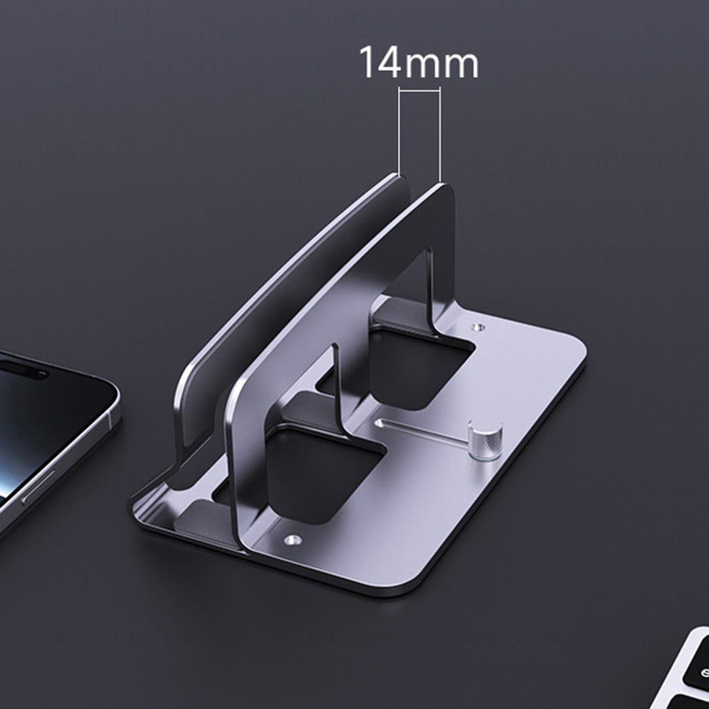 Adjustable Vertical Laptop Stand 14mm 50mm Width Space Saving Aluminum Alloy Desktop Holder for Home Office Use