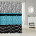 thumbnail image 2 of Leopard Print Shower Curtain 72"Wx72"L Teal Boho Paisley Cheetah Shower Curtain Black White Polk Dots Leopard Bathroom Curtain For Kids Boys Girls Animal Bohemian Floral Waterproof Bath Curtain Sets, 2 of 6