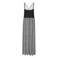 thumbnail image 3 of Tnhcen Women's Spaghetti Straps Maxi Dress Fitted Waist Bodycon, Floral Print High Slit Flowy Dress Stretchy Casual Party Plus Size Dress (S-2XL), 3 of 4