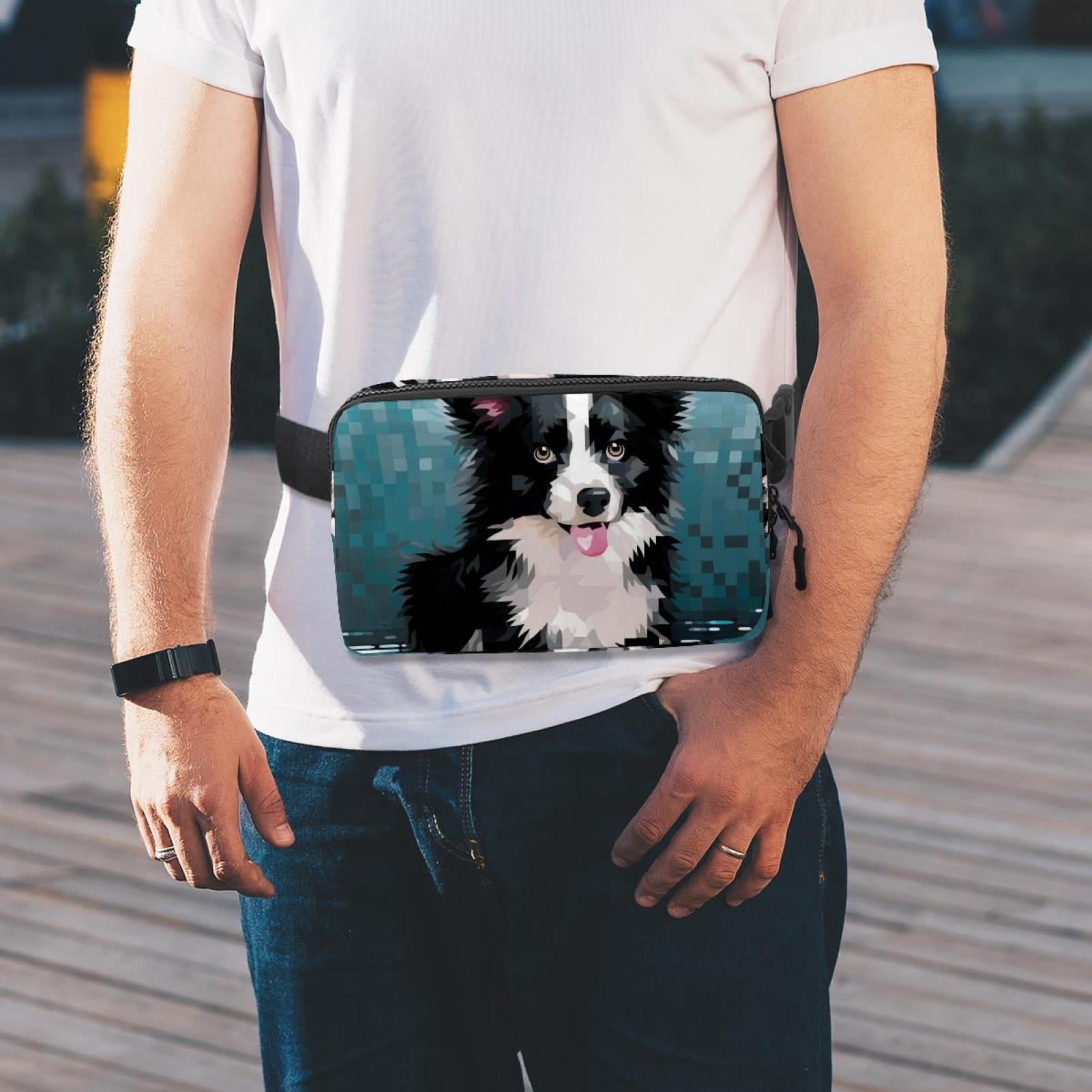 Pixel dog Running Belt Fanny Packs Waist Packs with Extension Strap Unisex Lightweight Adjustable
