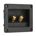 thumbnail image 4 of Acoustic Components For HiFi Speaker,with 2 Mounting Holes,2 Copper Binding Post Terminal Cable Connector Box Shell,ABS Base + Copper Terminal, 4 of 8