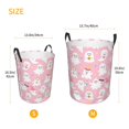 thumbnail image 3 of ZICANCN Laundry Basket Organizer, Cute Pink Ghost Creepy Boo Collapsible Hamper for Bathroom Bedroom Laundry Room, Medium Size, 3 of 7