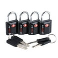thumbnail image 1 of Black 4 Pack TSA Approved Travel Luggage Locks, 1 of 1