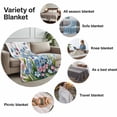 thumbnail image 5 of Flannel Fleece Throw Blanket Watercolor Flower Butterfly Lightweight Soft Plush Blankets,Spring Blue Pink Floral Cozy Warm Throw Blanket for Couch Sofa Bed Car Office 40x50in, 5 of 9