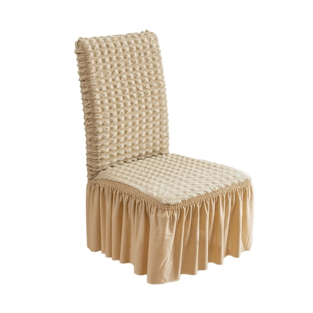BINGLI Dining Chair Covers with Skirt, Chair Covers for Dining Room, Durable Washable High Elastic Stretchable, Easy Fit Universal Furniture Protector