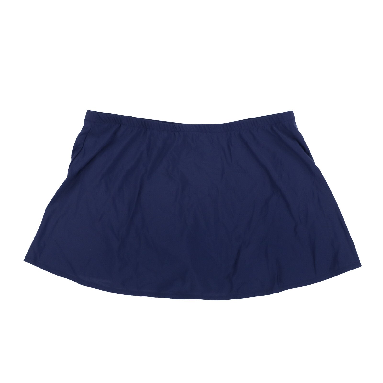 Swim Solutions Women's Plus Size Solid Swim Skirt Navy New
