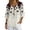 Cherry Blossom, variant on Lavender Print Womens Button Down Shirts Linen-Like 3/4 Sleeve Shirts Casual Tops V Neck Blouses