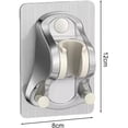 thumbnail image 2 of Soporte de ducha de mano grande para pared, resistente al agua y con adhesivo fuerte, soporte para cabezal de ducha, para ducha de RV, ducha infantil, ducha de baño (plateado), 2 of 7