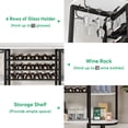 thumbnail image 4 of Tribesigns 18-Bottle White Wine Rack Table with 12 Wine Glasses Holder, Freestanding Liquor Bar Cabinet with Wine Storage Display for Home Bar, 4 of 5